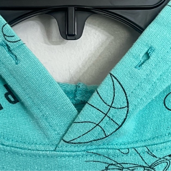 Space Jam Hoodie All Over Print Tune Squad Teal Womens Size Small Basketball - Picture 5 of 11